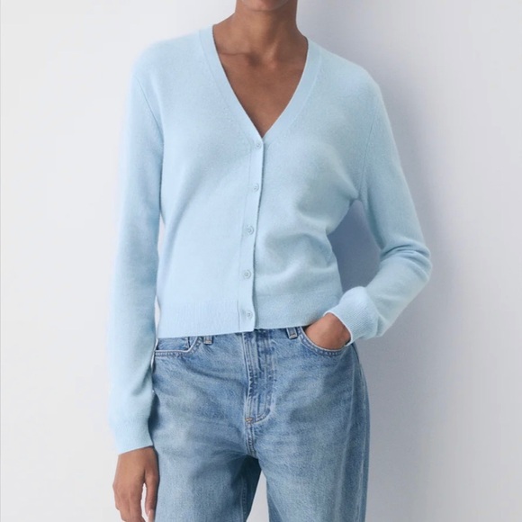 Aritzia Bare Cashmere V-Neck Sweater - Picture 4 of 4